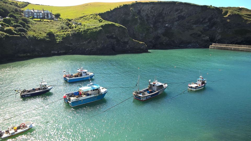 Fishing boats in Port Isaac harbour, Cornwall